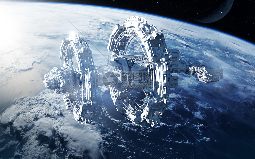 太空卫星空间站高清素材图集 VRF科技感OBJ模型图片免费下载指南